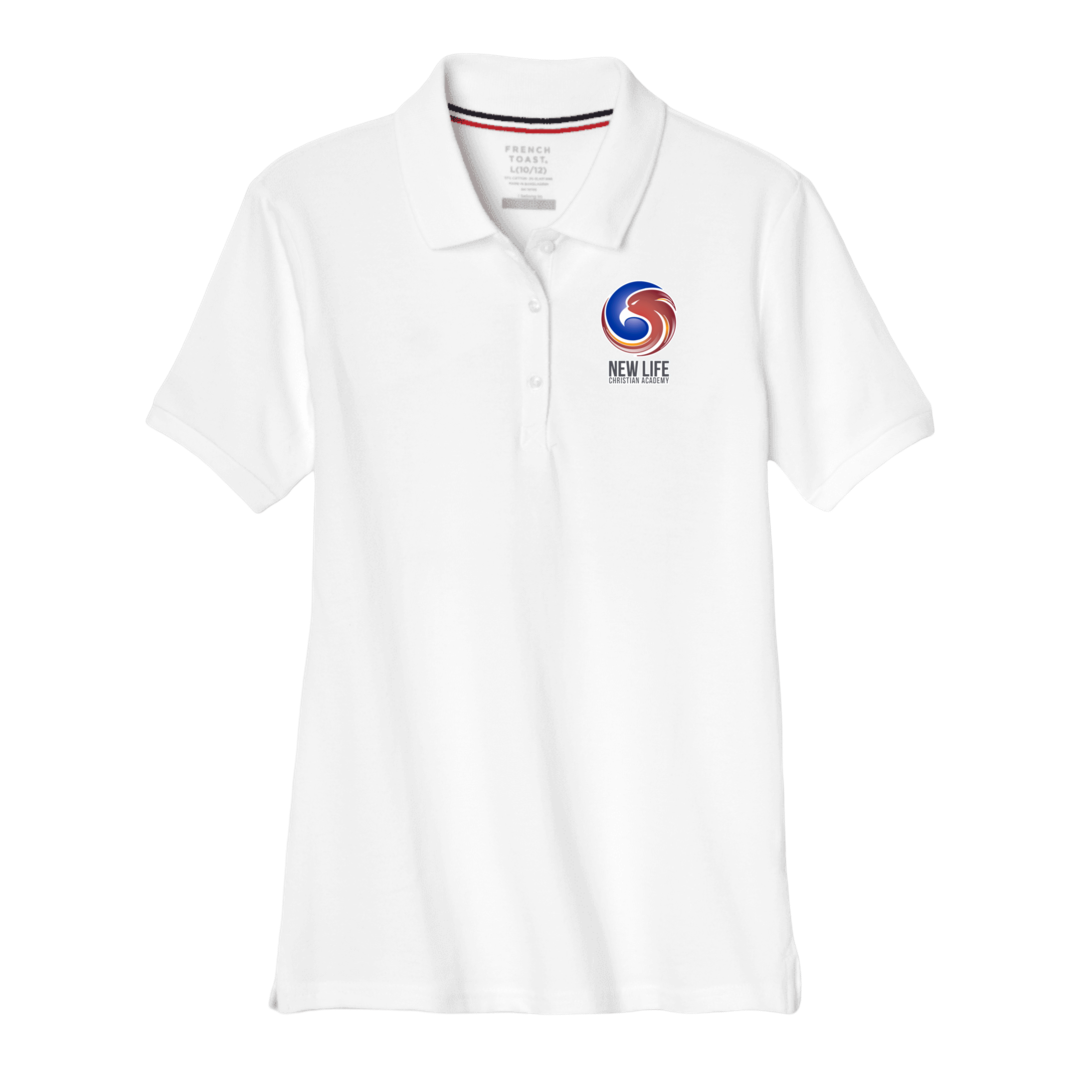 New Life Christian Academy-TX - Girl's / Young Women's Short Sleeve Stretch Pique Polos
