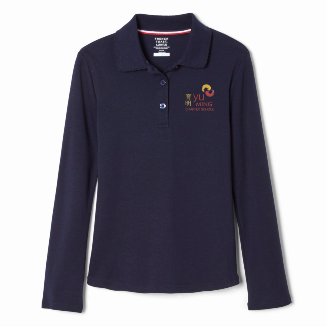 Yu Ming Charter - Girl's Long Sleeve Picot Collar Polo