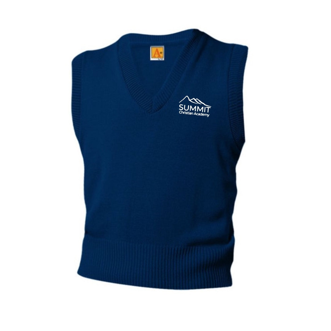 Summit Christian Academy - V-Neck Sweater Vest - Boy's / Men