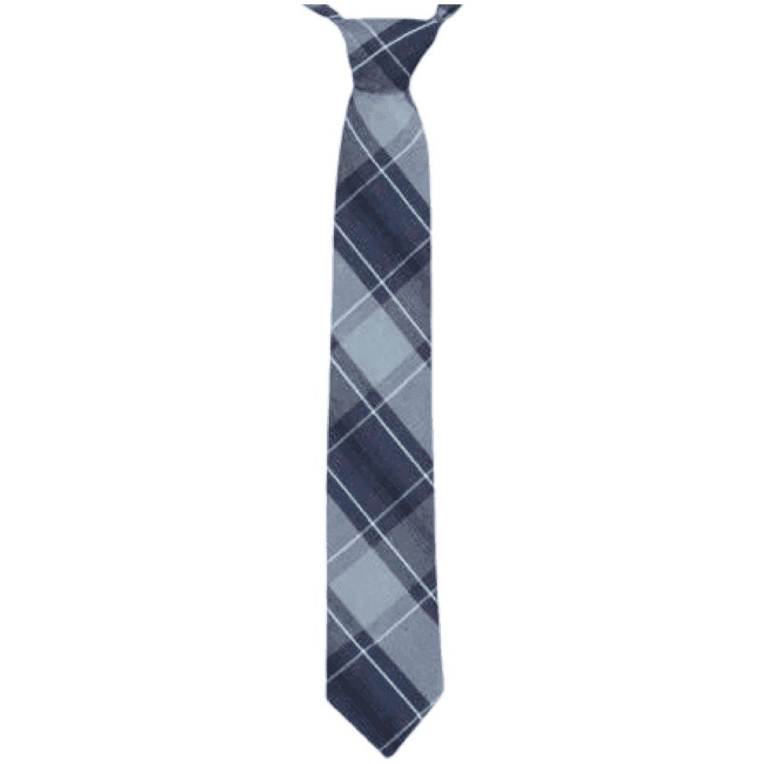 Boy's Plaid - Pre-Tied Tie w/ Neck Strap