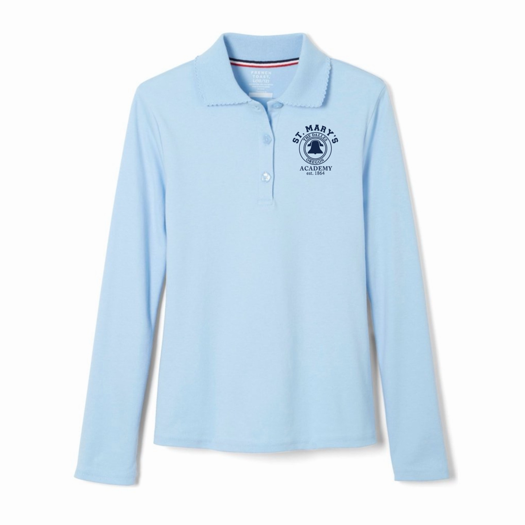 St. Marys Academy - Oregon - Girl's Long Sleeve Picot Collar Polo