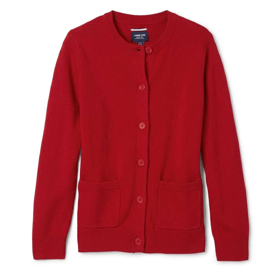 Toddler Girls Anti-Pill Crewneck Cardigan
