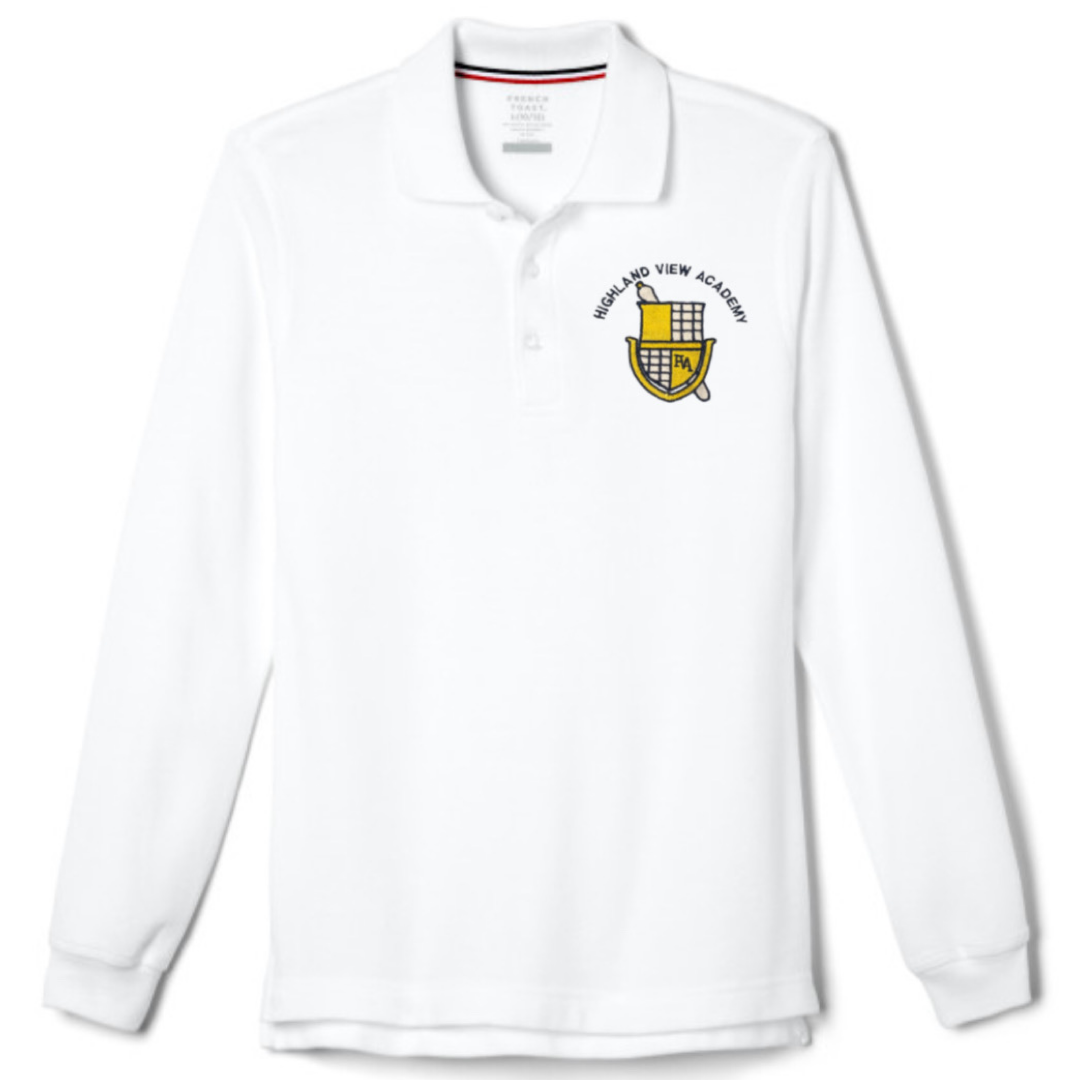 Highland View Academy - Co-Ed Youth / Adult Long Sleeve Pique Polo