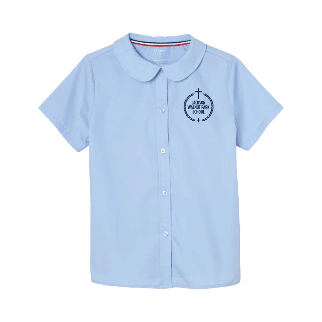 Jackson Walnut - Short Sleeve Peter Pan Blouse - Girl's