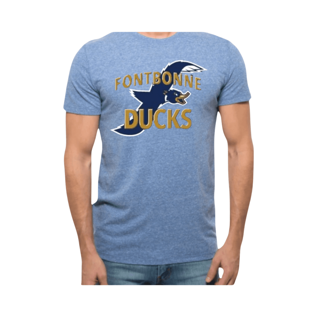FB DUCKSHOP -Threadfast Unisex Tri-blend Short-Sleeve T-Shirt - Navy