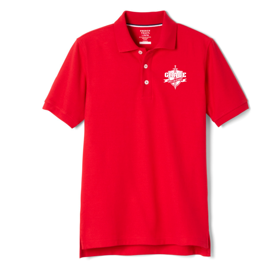 Grace Christian Academy - Co-Ed Youth / Adult Short Sleeve Pique Polo