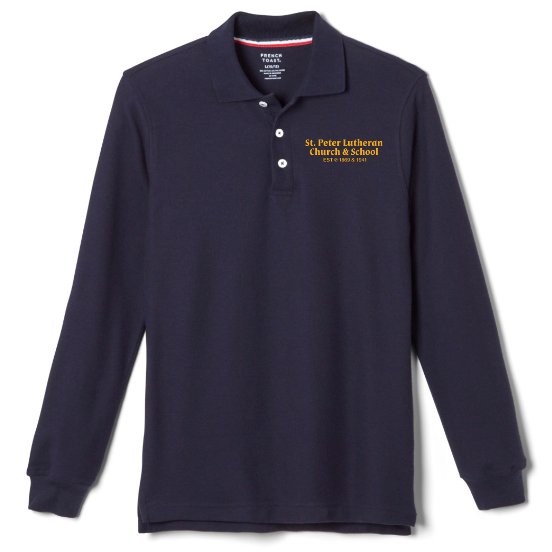 St. Peter Lutheran - Co-Ed Youth / Adult Long Sleeve Piqué Polos