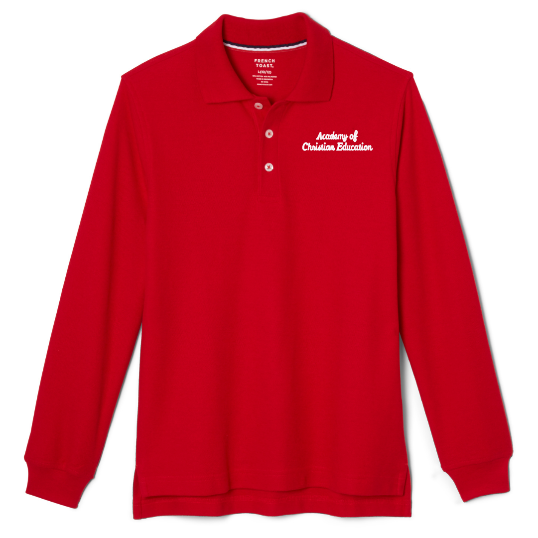 Academy of Christian Education - Youth / Adult Co-Ed Long Sleeve Pique Polos