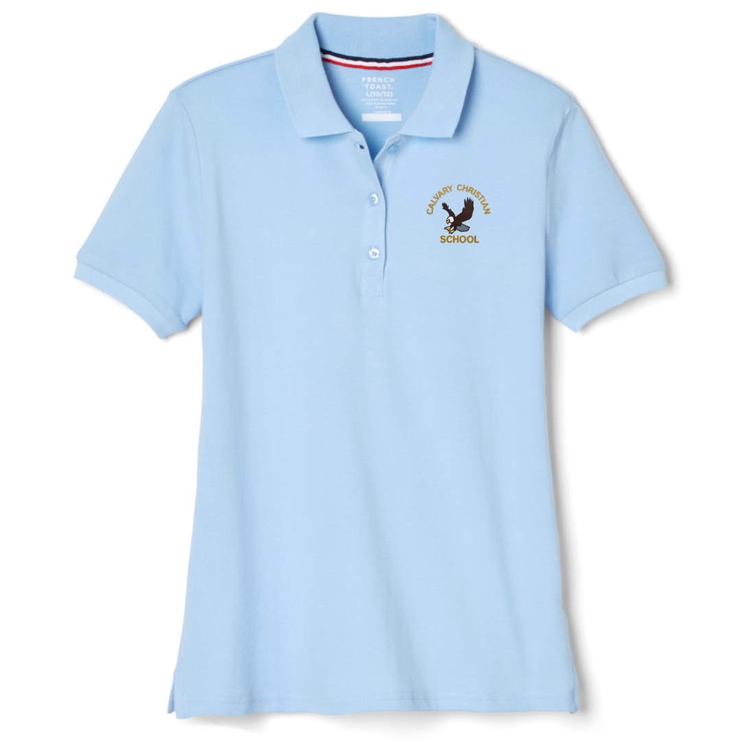 Calvary Christian School - CA - Girl's / Young Women's Short Sleeve Stretch Pique Polos