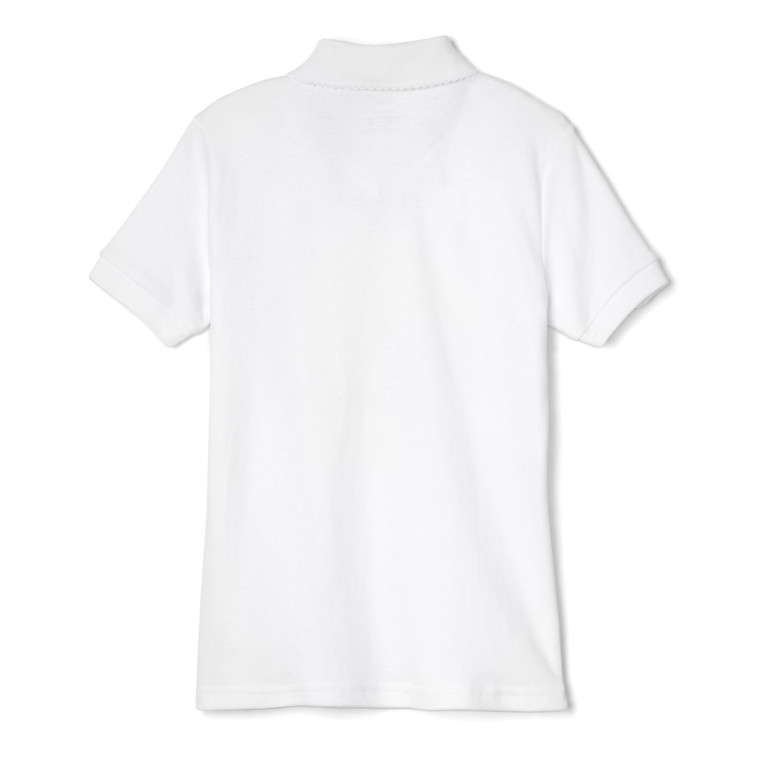 Le Monde French Immersion - Girl's Short Sleeve Picot Collar - No Logo