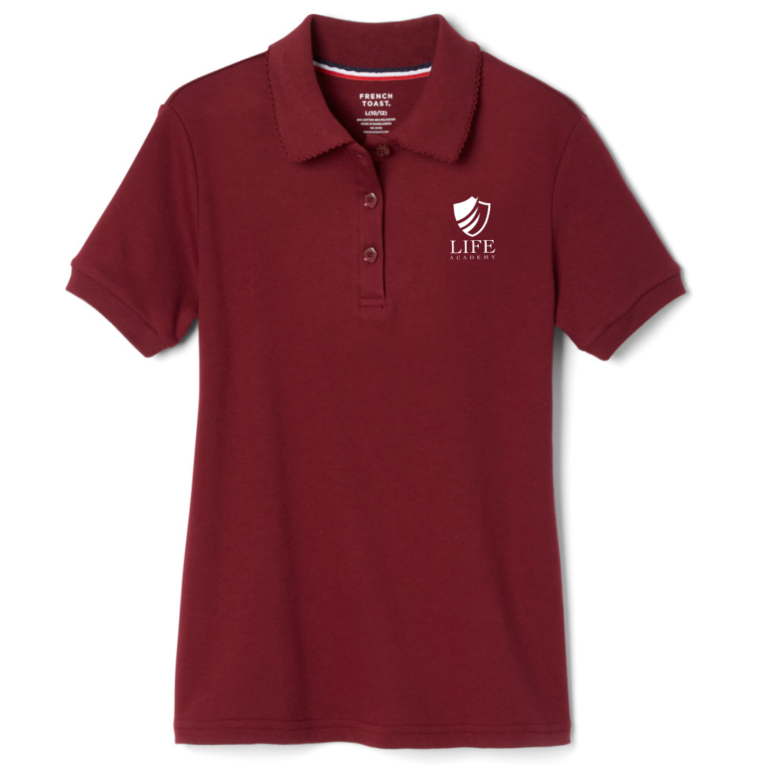 Life Academy - Girl's Short Sleeve Picot Collar Polo