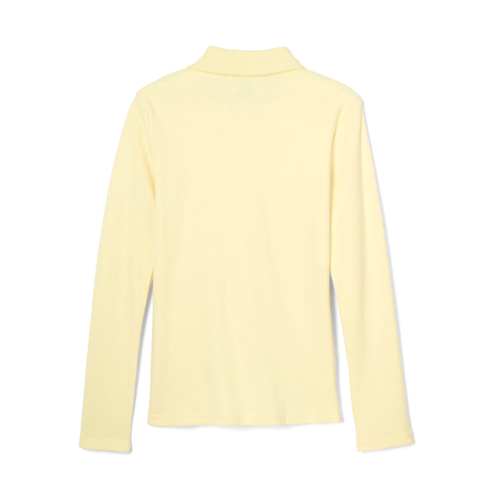 French Toast Toddler Long Sleeve Interlock Polo with Picot Collar