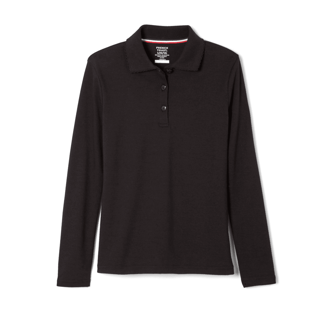 Veritas - Girl's Long Sleeve Picot Collar - No Logo