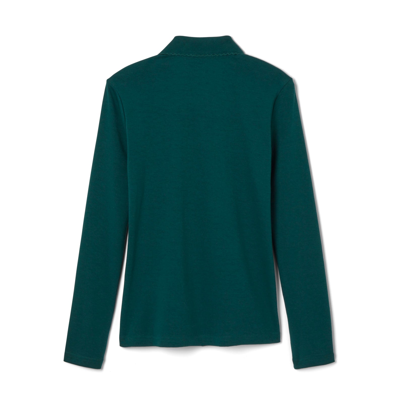 French Toast Toddler Long Sleeve Interlock Polo with Picot Collar