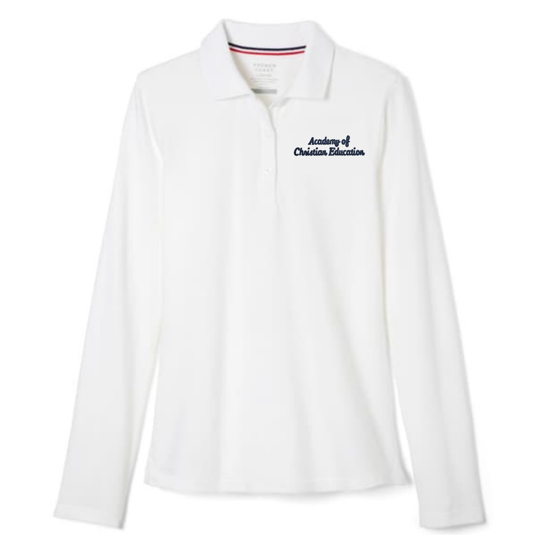 Academy of Christian Education - Girl's / Young Women's Long Sleeve Stretch Piqué Polo