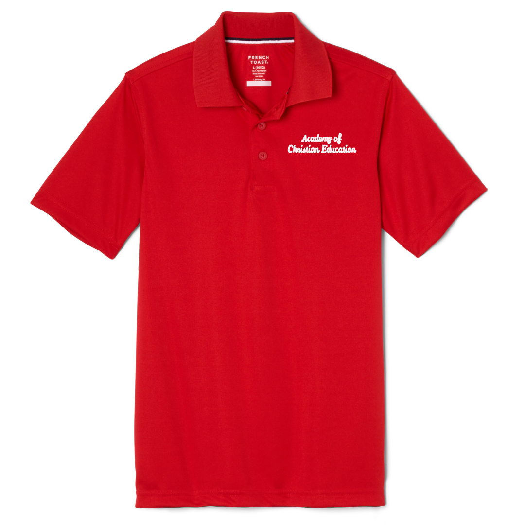 Academy of Christian Education - Youth / Adult Co-Ed Short Sleeve Moisture Wicking Polo