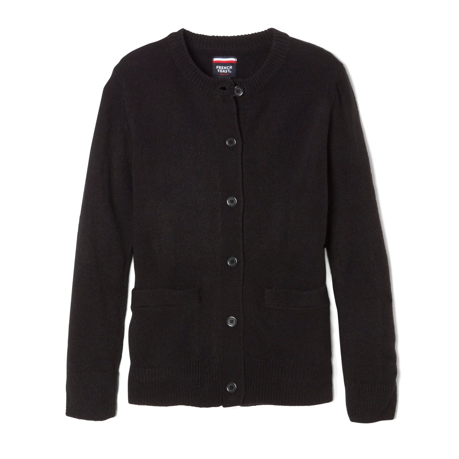 Toddler Girls Anti-Pill Crewneck Cardigan