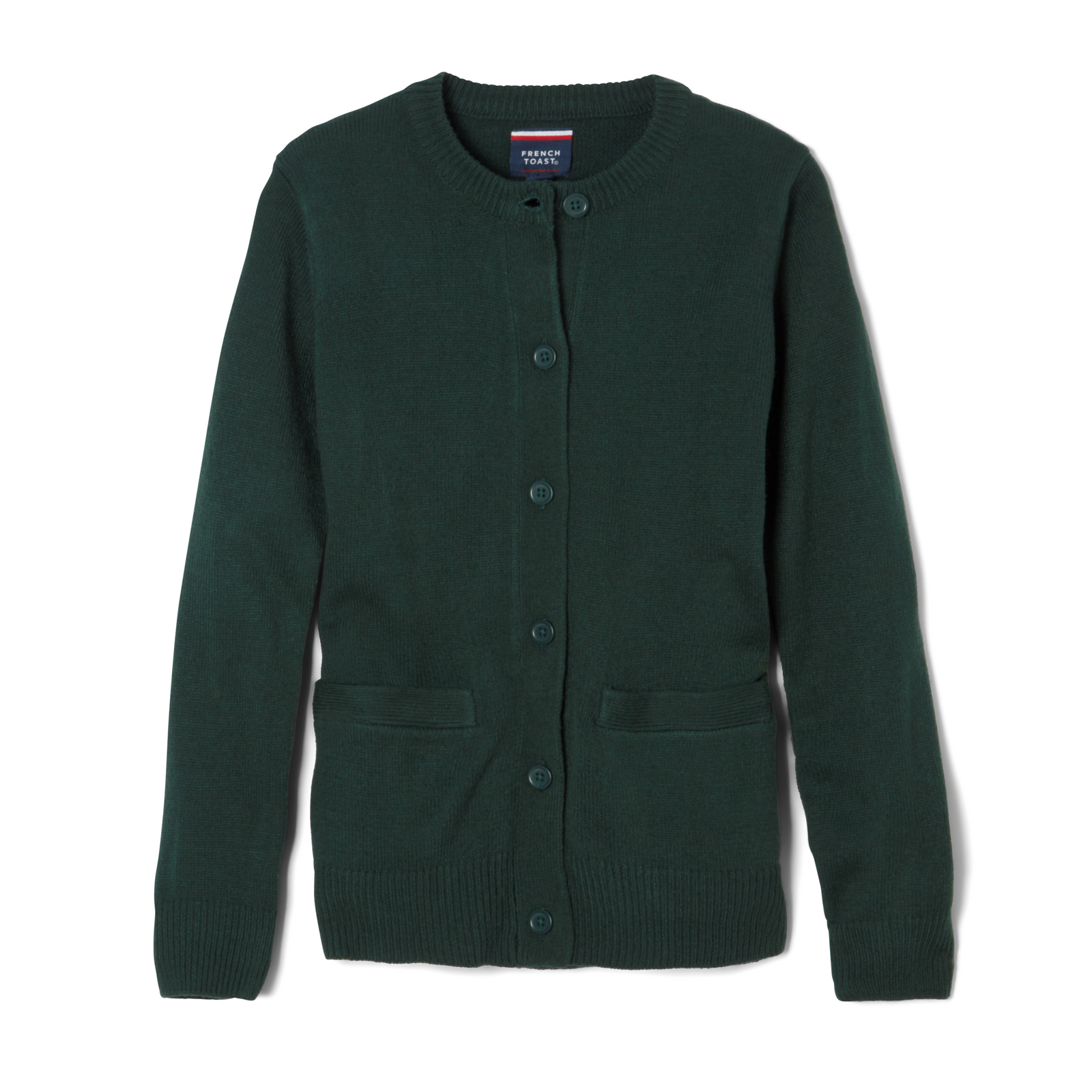 Toddler Girls Anti-Pill Crewneck Cardigan