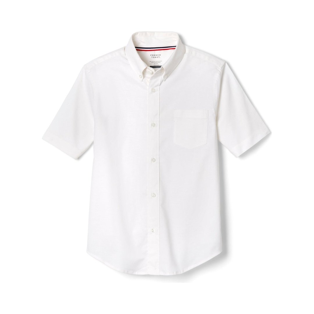 Girl&#39;s Short Sleeve Oxford Shirt - White