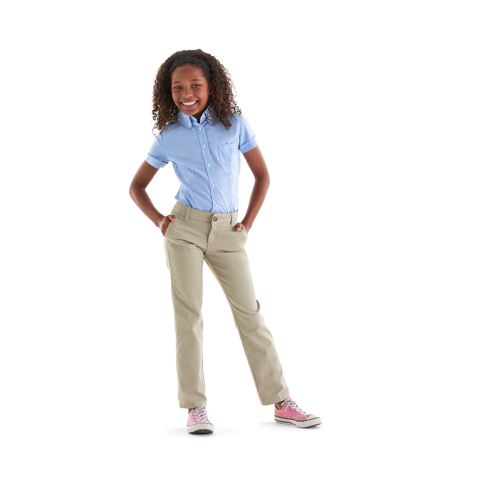 Oaks Classical - Girls Stretch Twill Straight Leg Pants