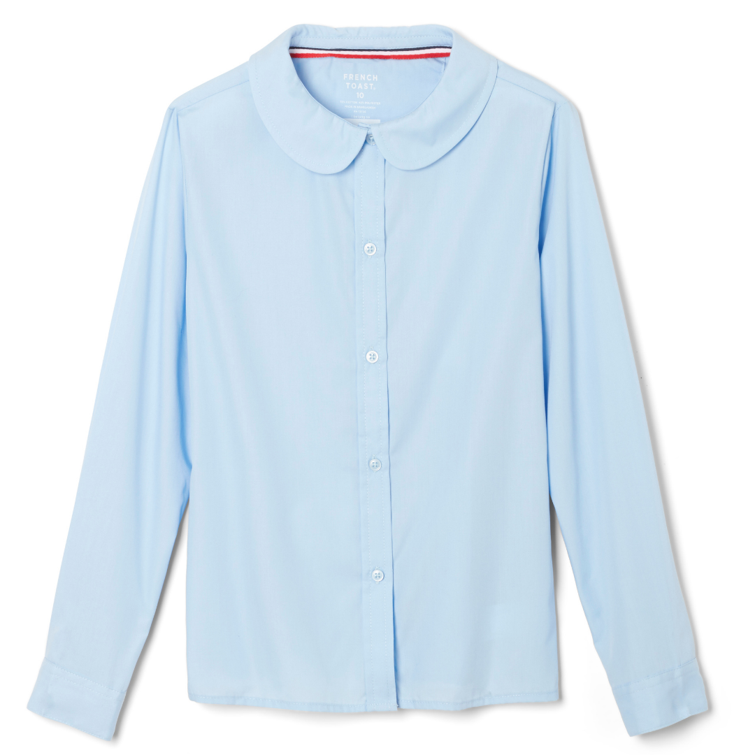 St. Peter Lutheran - Girl's Long Sleeve Peter Pan Blouse - No Logo