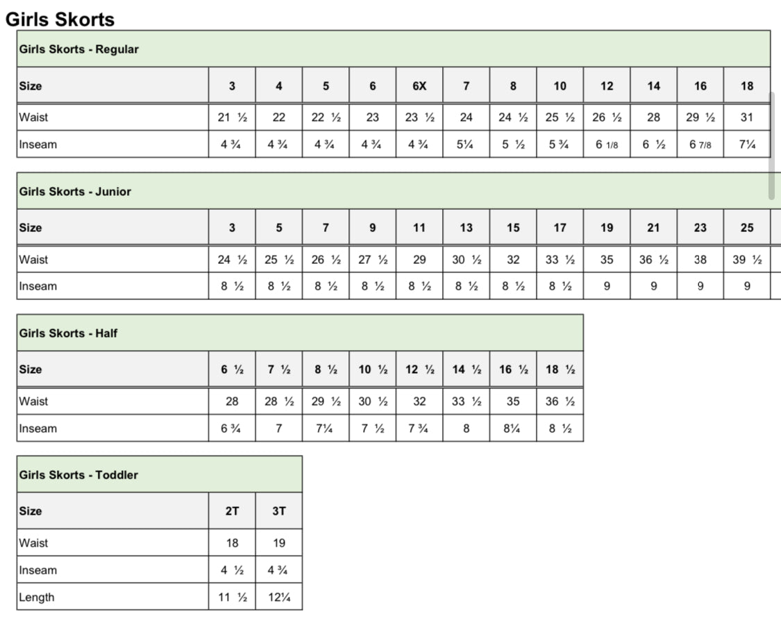 A+ Khaki Long Skort - Plus Size Girls