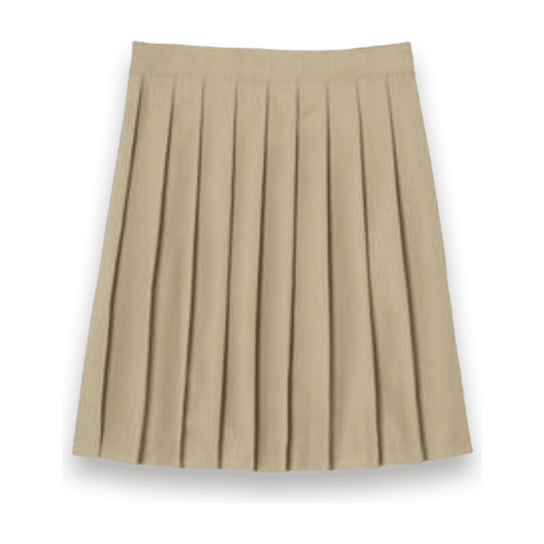 Pleated Skirt To The Knee - Khaki