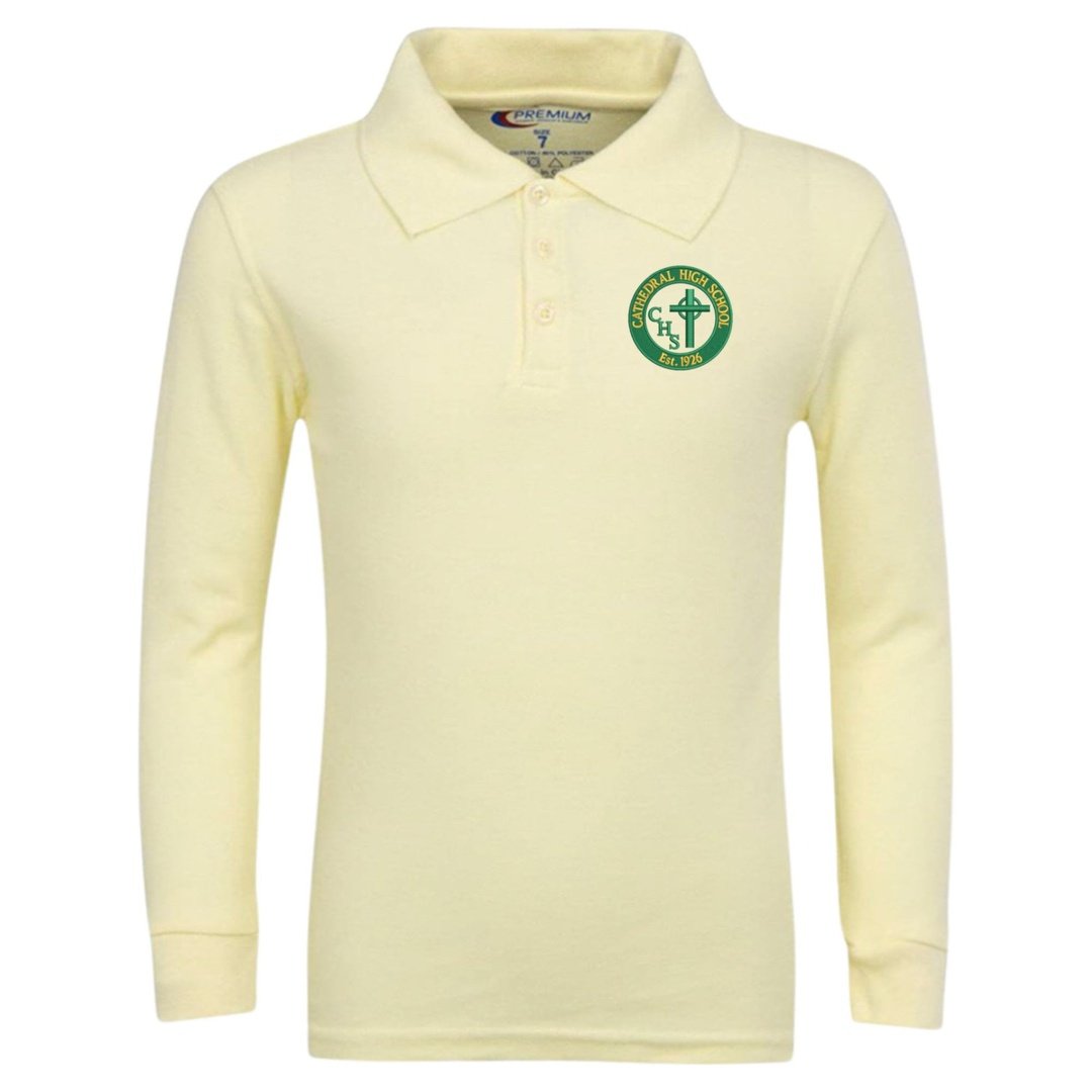 Cathedral HS - Yellow long Sleeve Polo -  Gr 9-12th - Kids