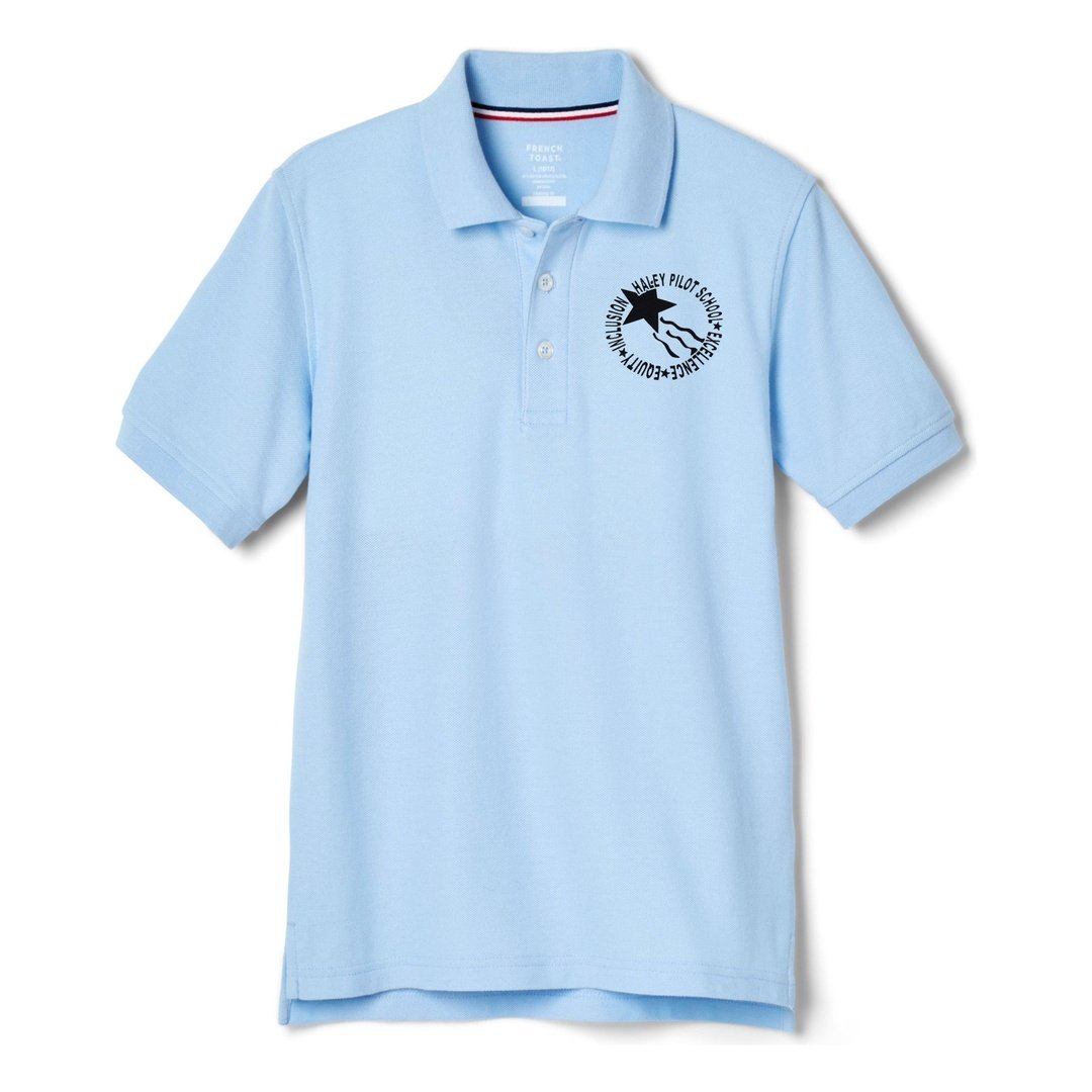 Haley Pilot Grades 6-8 Light Blue Short Sleeve Polo - Kids