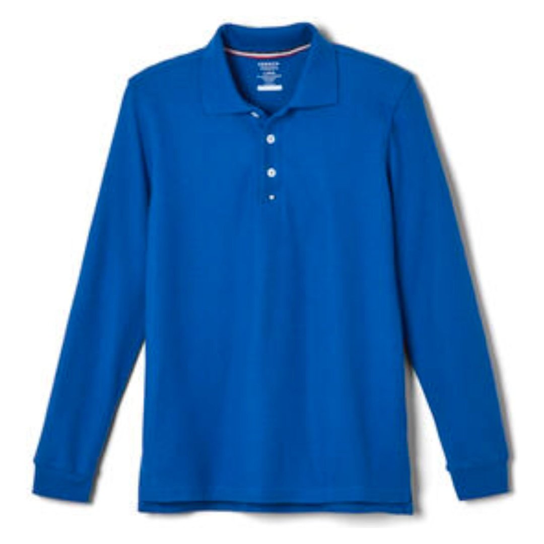 French Toast Husky Long Sleeve Pique Polo