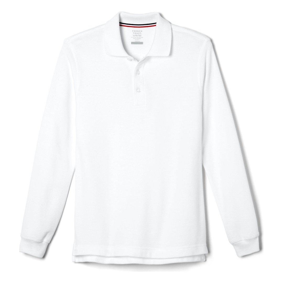 French Toast Husky Long Sleeve Pique Polo