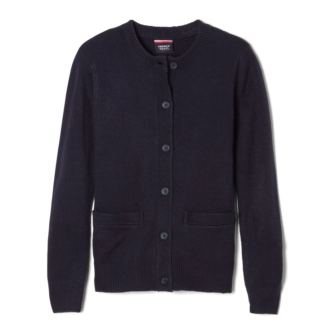 French Toast Toddler Girls Anti-Pill Crewneck Cardigan