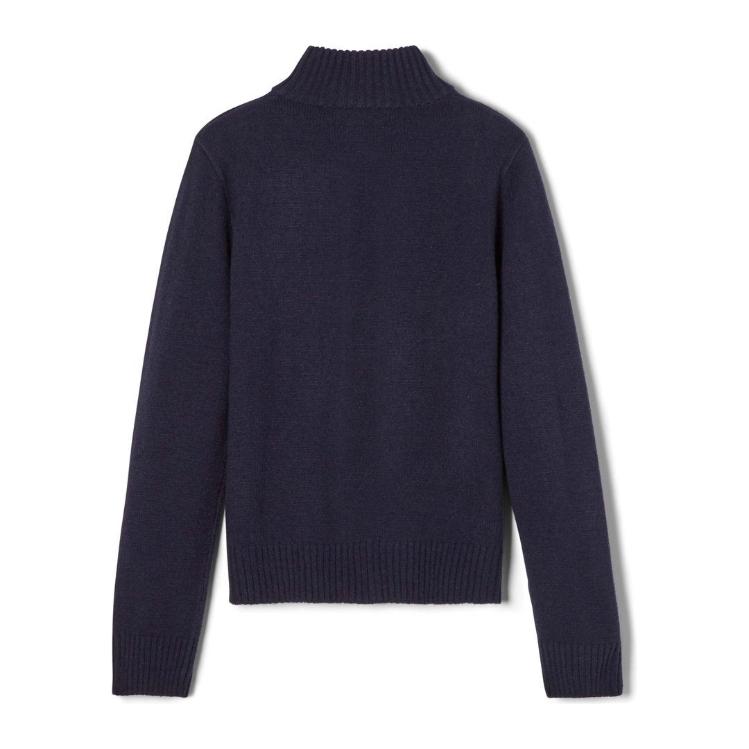 French Toast Adult Mock Neck Zip Front Sweater