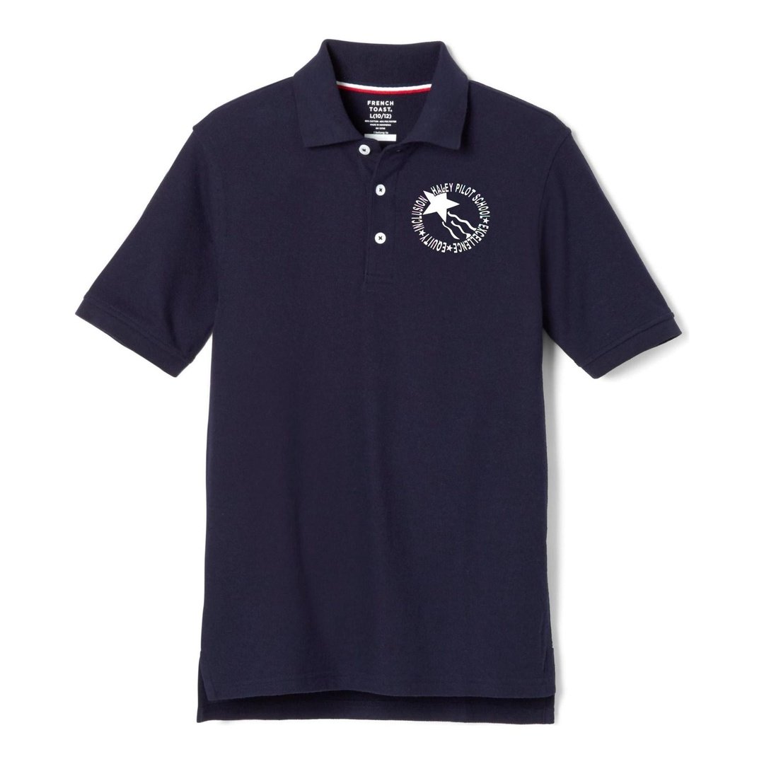 Haley Pilot Grades K-8 Navy Short Sleeve Polo - Kids
