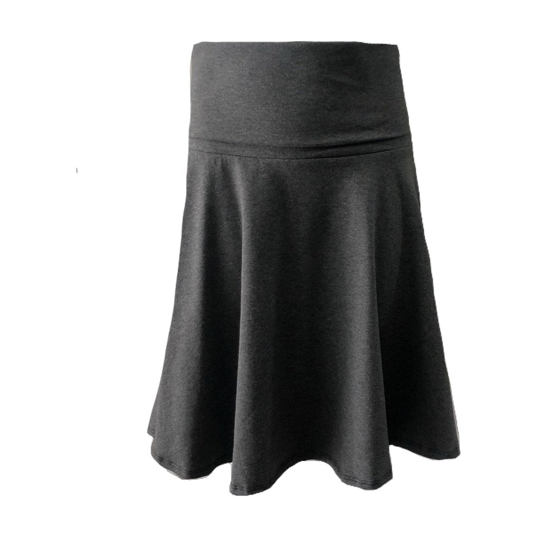 Modesty Rollover Skirt - Juniors - Charcoal Grey