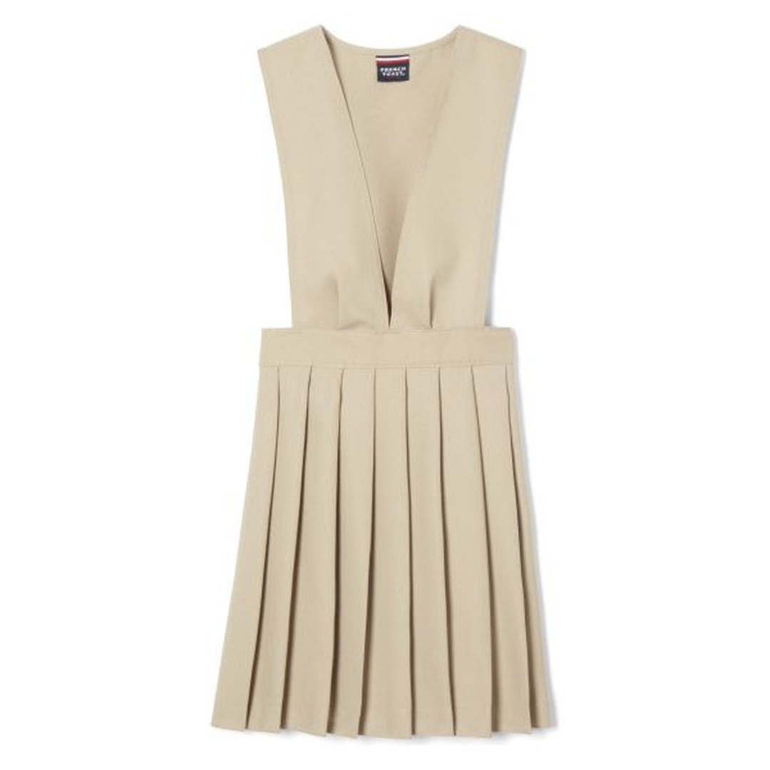 Toddler V-Neck Pleated Jumper