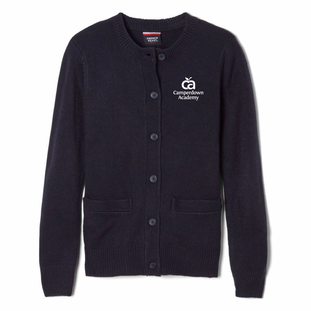 Camperdown Academy - Girl's / Young Women's Crewneck Cardigan Sweater