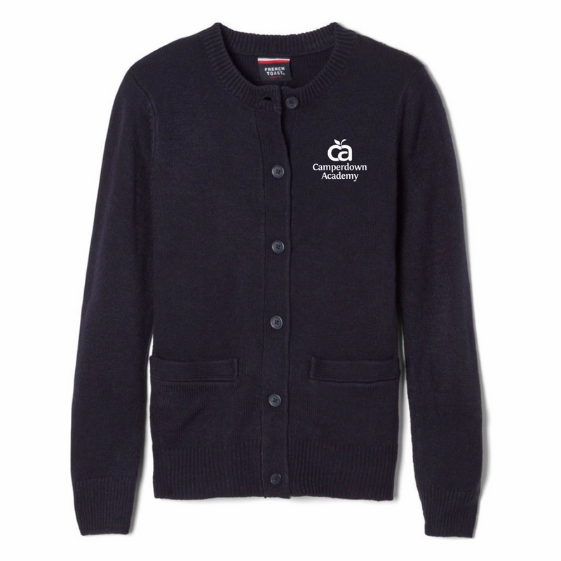 Camperdown Academy - Girl's / Young Women's Crewneck Cardigan Sweater