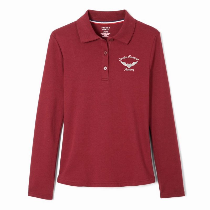 ICMA - Girl's Long Sleeve Picot Collar Polo