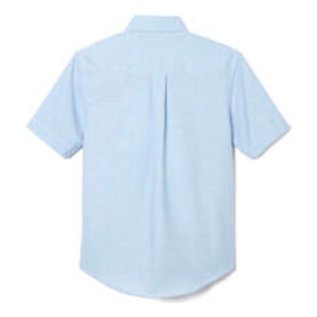 Women's/Juniors Short Sleeve Oxford Shirt - Light Blue