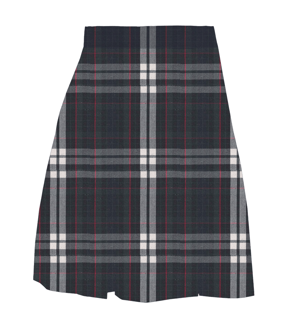 A+ Teen Plus - Plaid Polycot Box Pleat Skirt  - P60