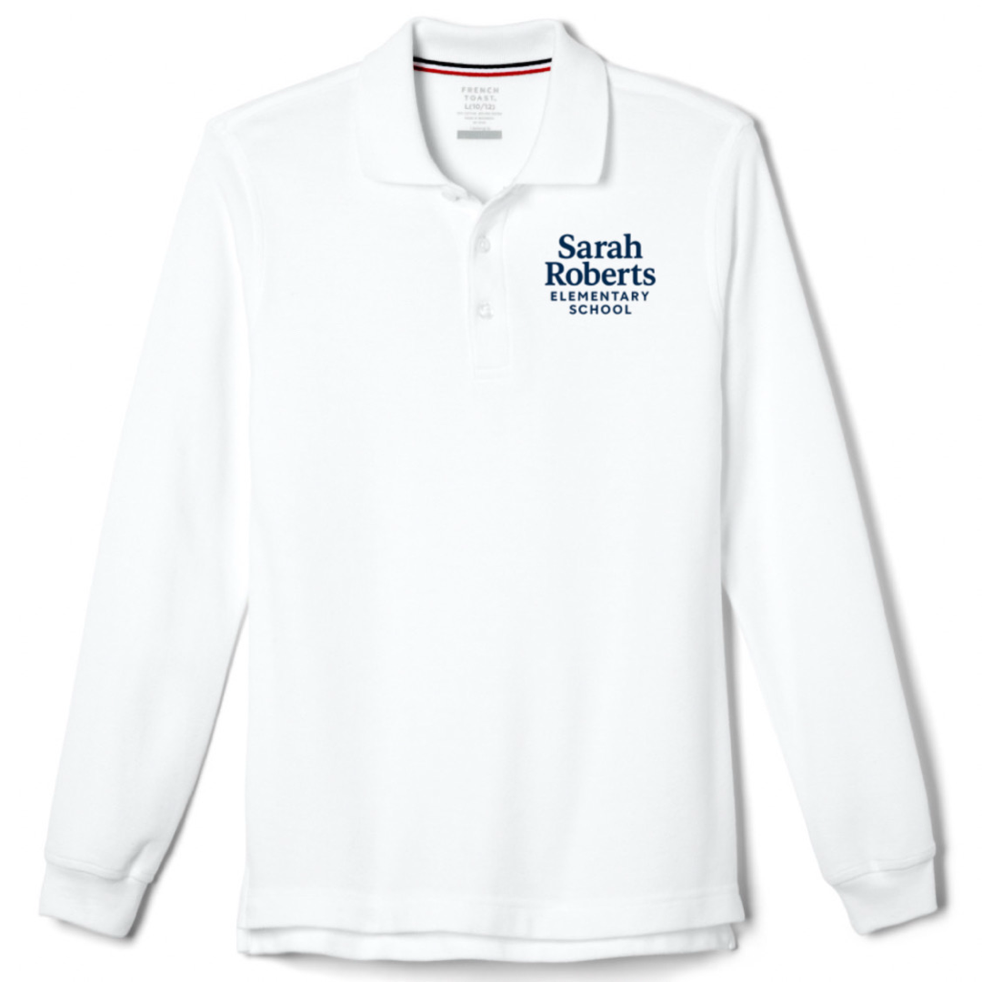 Sarah Robert&#39;s  Long Sleeve White Polo - Adults