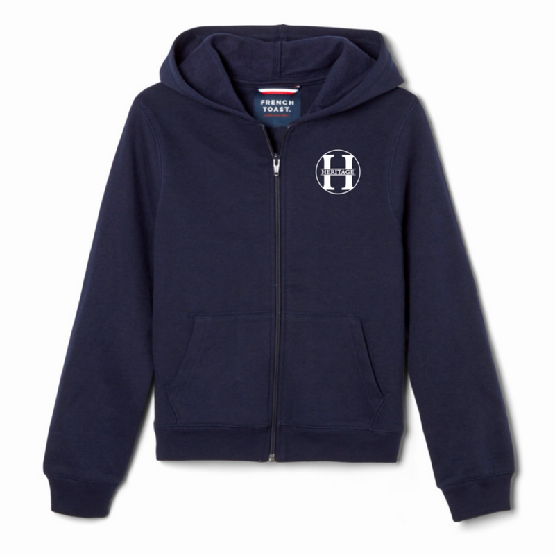 Heritage Baptist - Co-Ed Youth / Adults Fleece Full Zip Hoodie