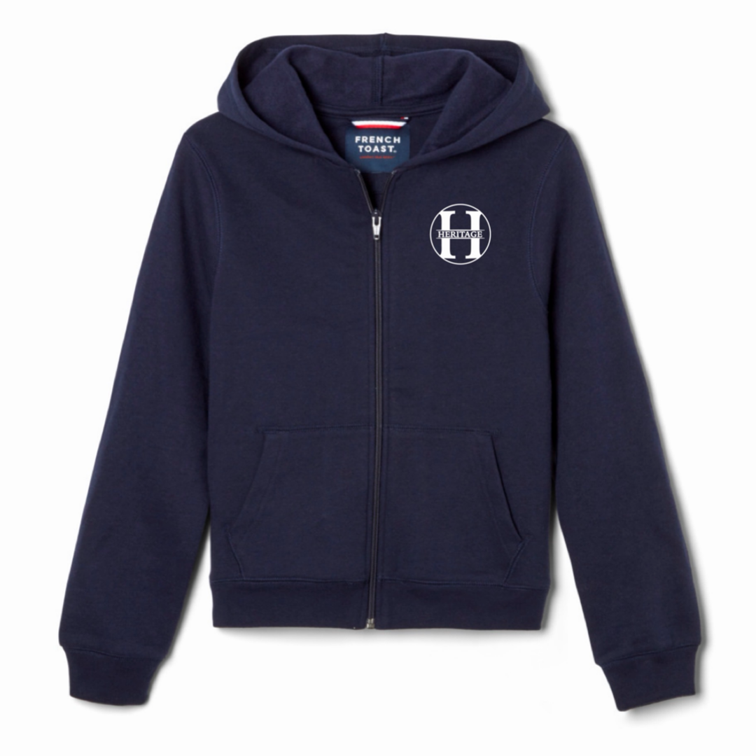 Heritage Baptist - Co-Ed Youth / Adults Fleece Full Zip Hoodie