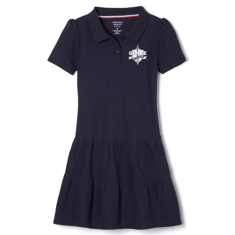 Grace Christian Academy - Short Sleeve Ruffle Piqué Polo Dress