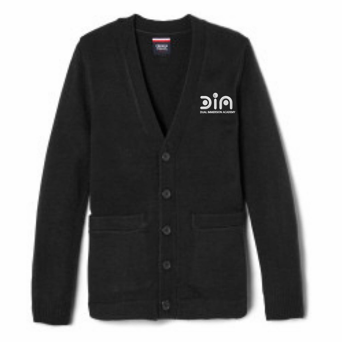 Dual Immersion Academy - Co-Ed Youth / Adult V-Neck Cardigan Sweater - 6-8