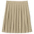 Girl's At the Knee Pleated Skirt - Plus Size - Khaki
