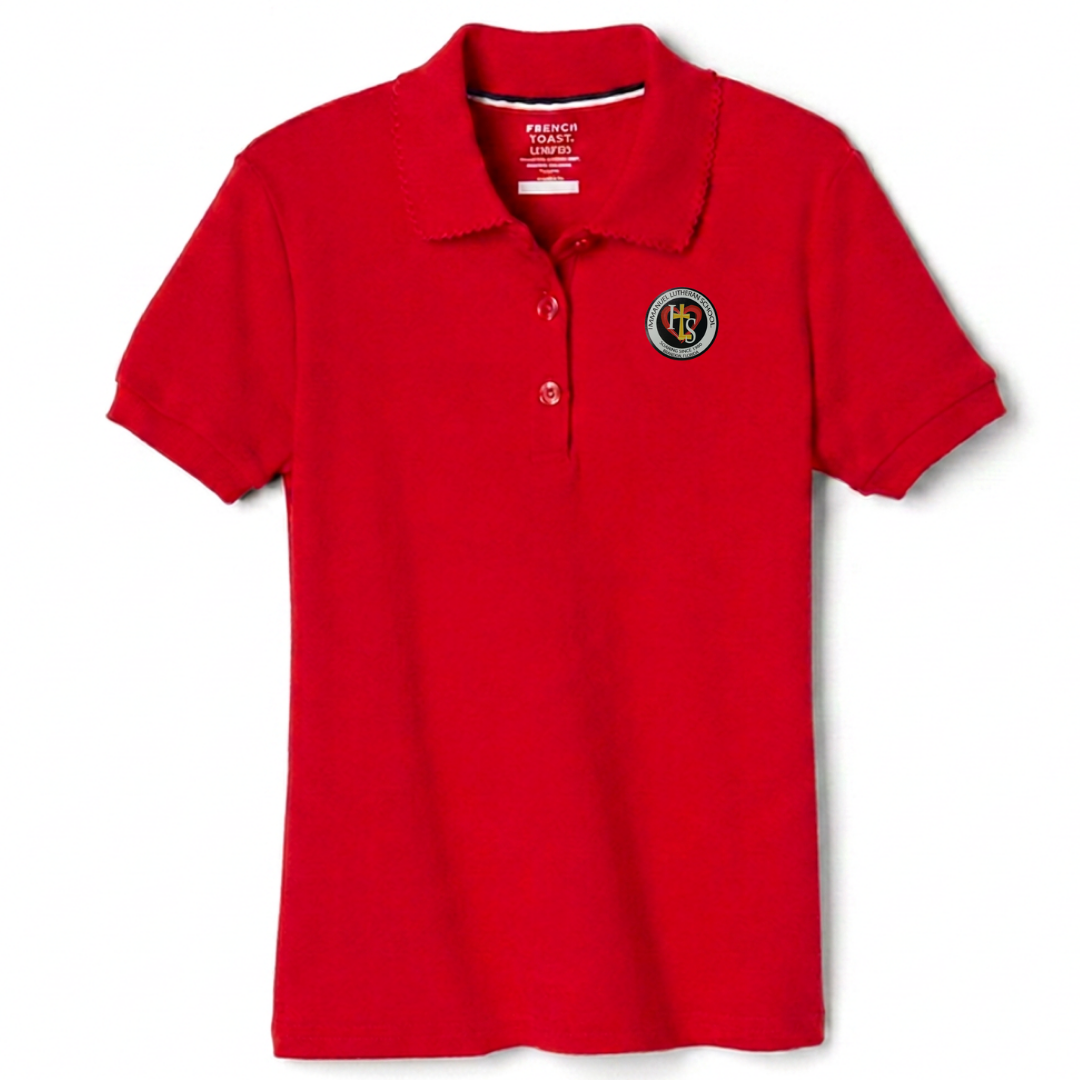 Immanuel Lutheran School - Girl's Short Sleeve Picot Collar Polos