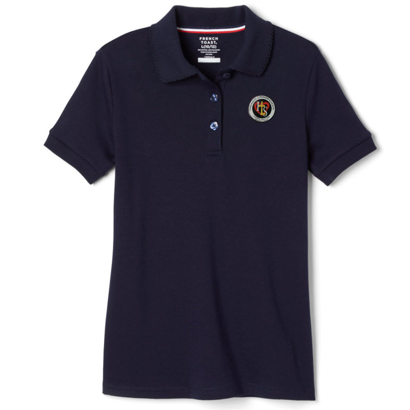 Immanuel Lutheran School - Girl's Short Sleeve Picot Collar Polos