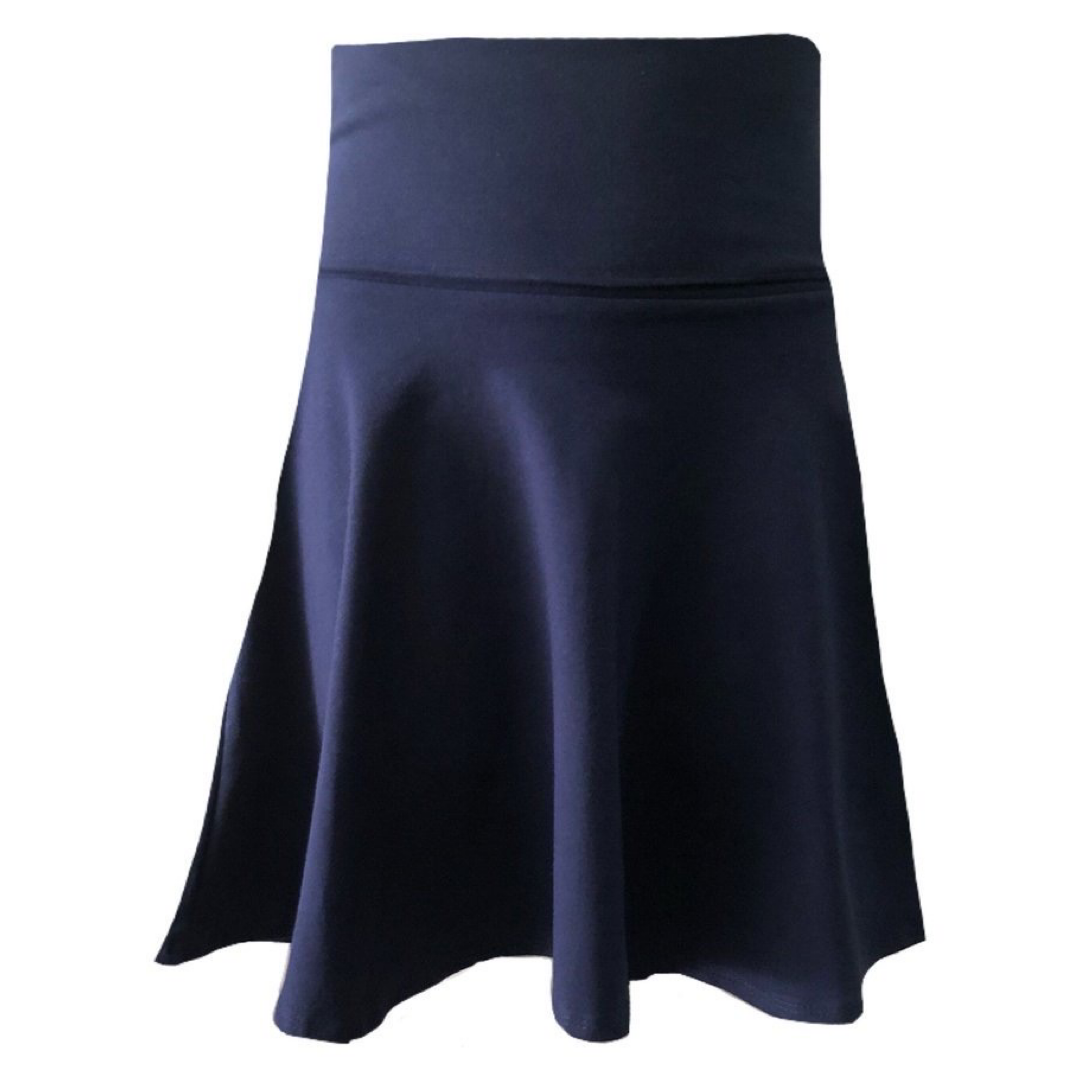 Modesty Rollover Skirt - Juniors - Navy